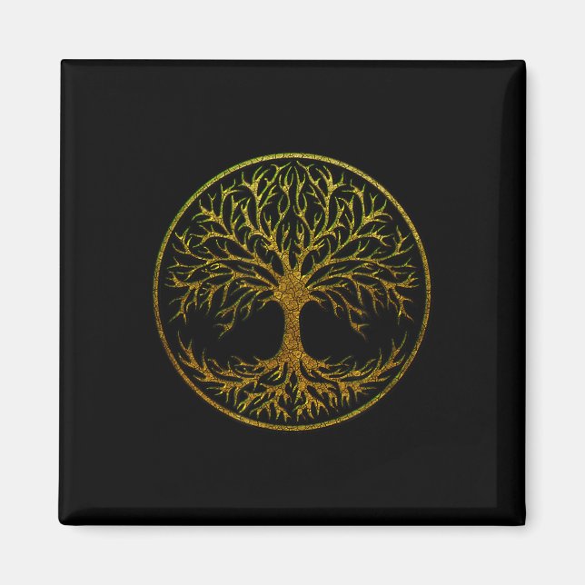 Aimant Yggdrasil, Arbre Celtique De La Vie, Mythologie No (Devant)