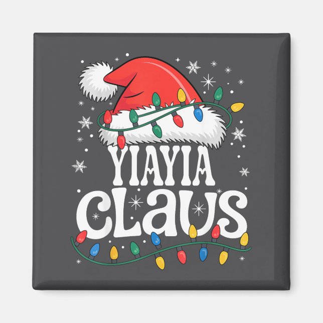 Aimant Yiayia Claus Funny Xmas Christmas Grandma Holiday  (Devant)