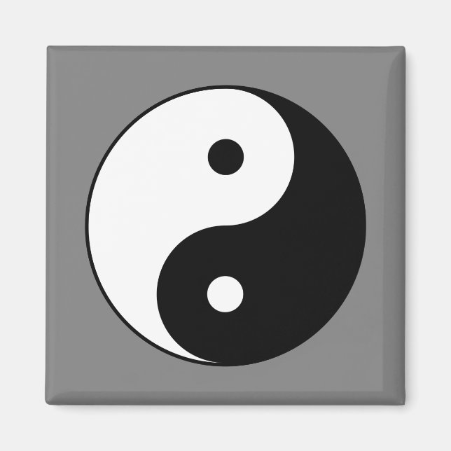 Aimant Yin and Yang Symbol (Chinese Taoist Taijitu) (Devant)
