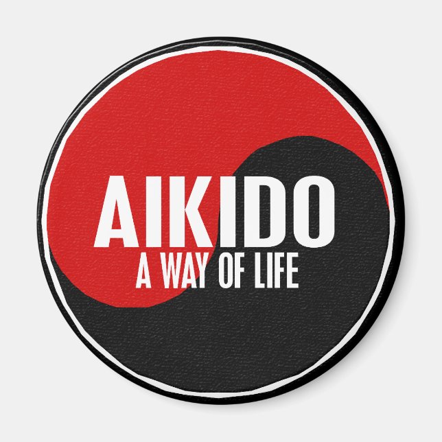 Aimant Yin Yang Aikido 1 (Devant)