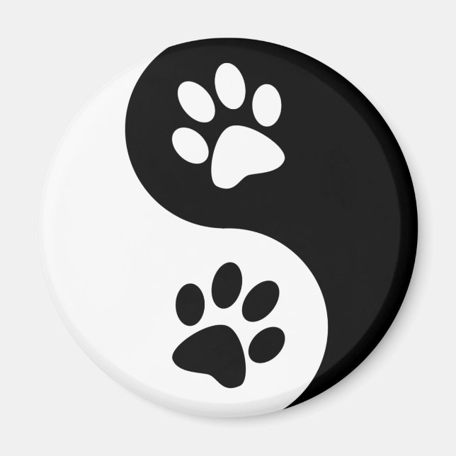 Aimant Yin Yang Chig Paws (Devant)