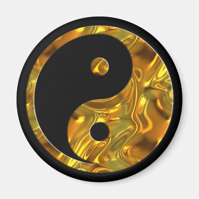 Aimant Yin & Yang GOLD | noir (Devant)