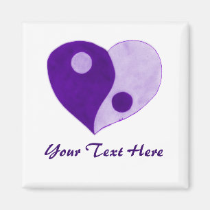 Aimant Yin Yang Heart (Violet/Lilac)
