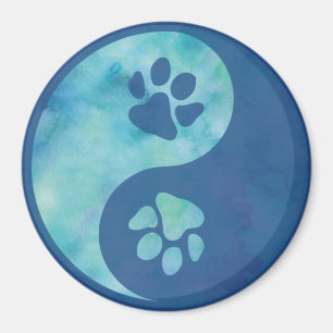 Aimant Yin Yang Paw Blue