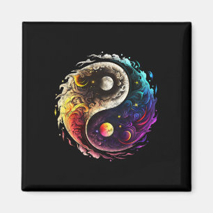 Aimant Yin Yang, Soleil, Lune, Univers, Tai Chi, Qigong, 