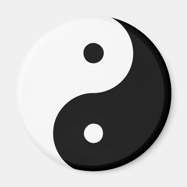 Aimant Yin Yang Ying signe taoïste chinois Taijitu chinoi (Devant)