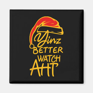 Aimant Yinzer Christmas Pittsburgh Père Noël Yinz Better