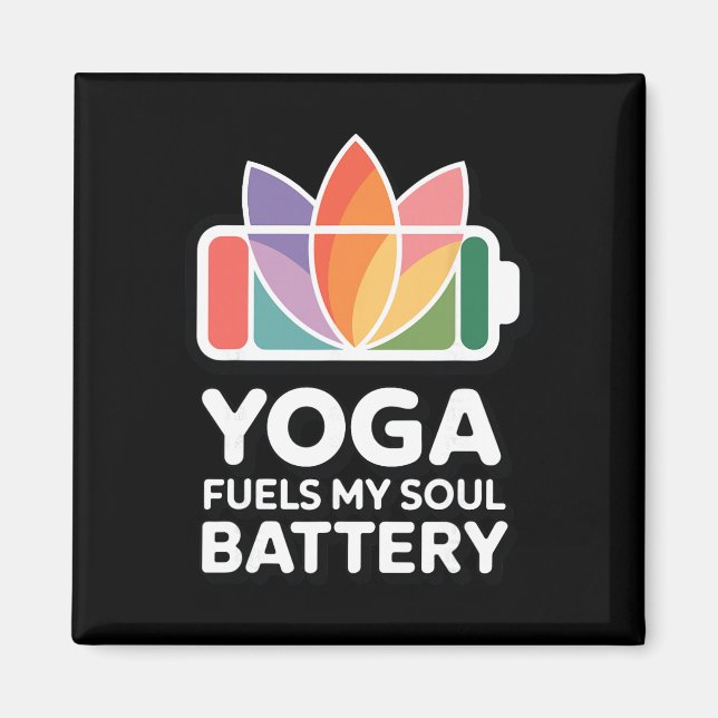 Aimant Yoga alimente mon âme Ttery - Citation de yogi spi (Devant)