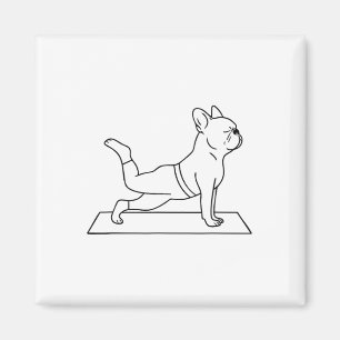 Aimant Yoga de Bouledogue Français Drôle Frenchie