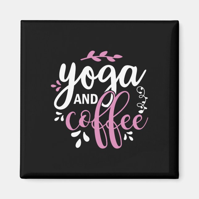 Aimant Yoga Lover | Yoga Et Café (Devant)