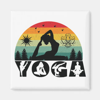 Aimant Yoga - Paix, Amour et Lumière