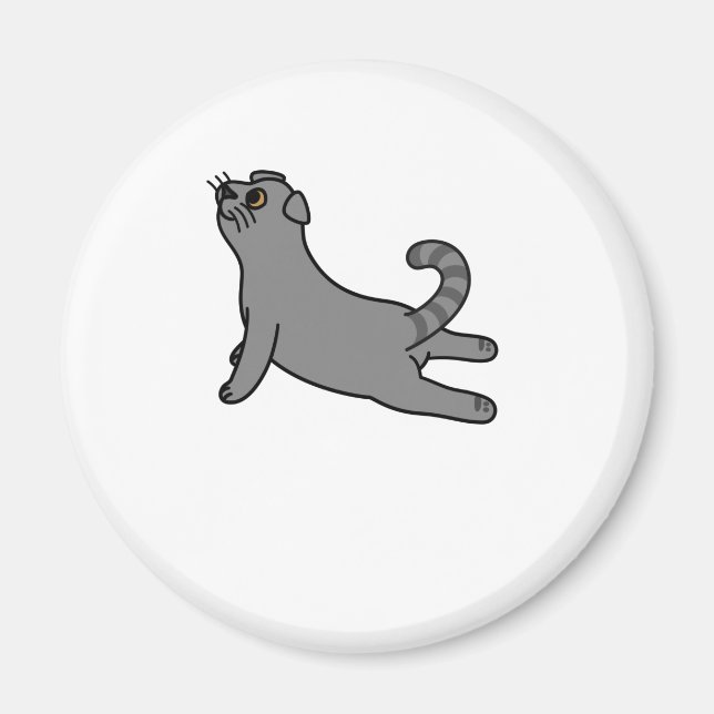 Aimant Yoga Pose Scottish Fold Chat (Devant)