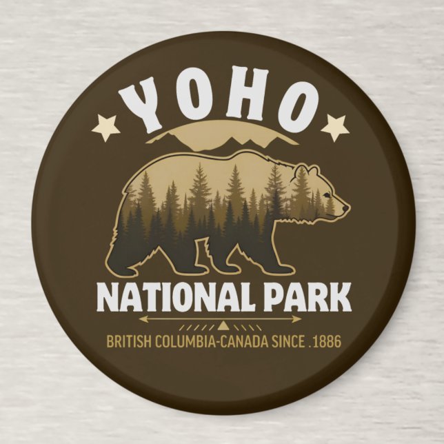 Aimant Yoho National Park Canada – Bear & Forest Landscap (Créateur téléchargé)