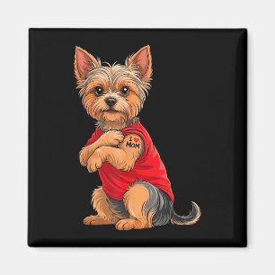 Aimant Yorkie avec yorkshire terrier tatoué d'amour