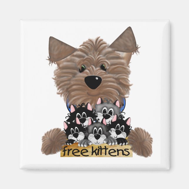 Aimant Yorkie free Kittens (Devant)