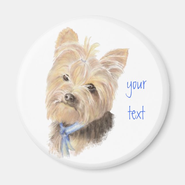 Aimant Yorkie mignonne, Yorkshire Terrier, Chien, Animal  (Devant)