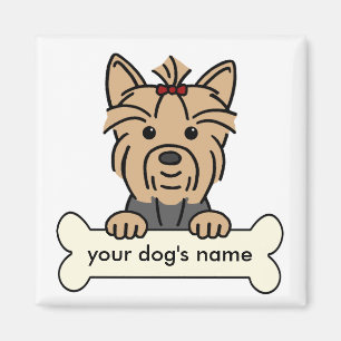 Aimant Yorkie personnalisé