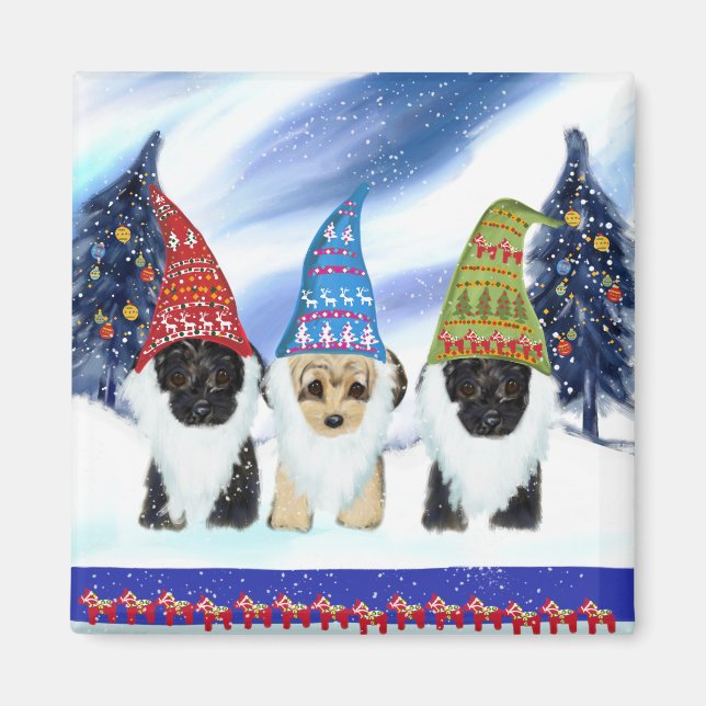 Aimant Yorkie Poo Suède (Devant)