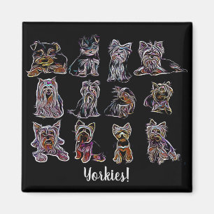 Aimant Yorkies ! de tous types Jeter l'oreiller