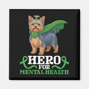 Aimant Yorkshire Terrier chien héros pour la santé mental