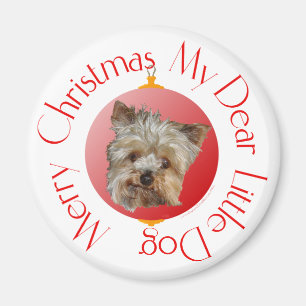 Aimant Yorkshire Terrier de Noël