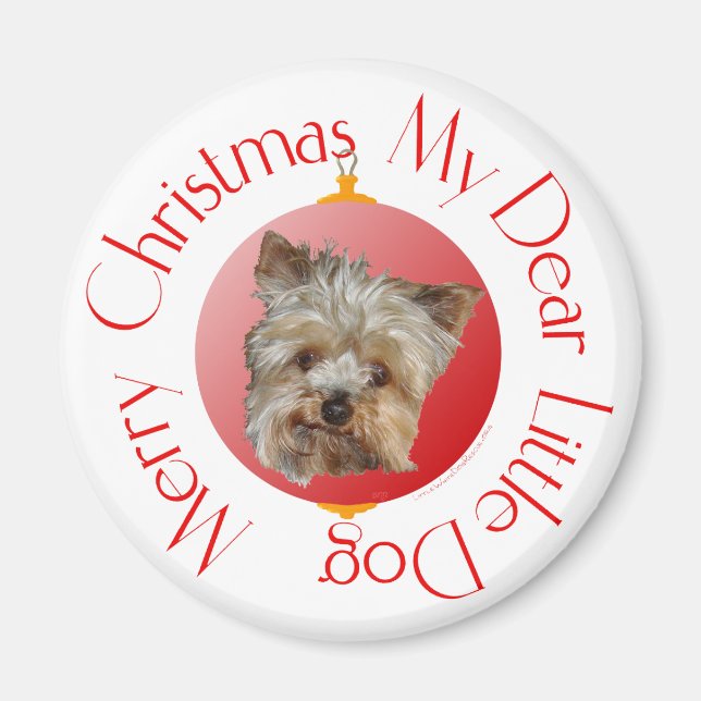 Aimant Yorkshire Terrier de Noël (Devant)