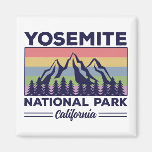 Aimant Yosemite National Park California Retro Hiking