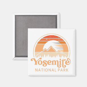 Aimant Yosemite National Park California Retro Vintage