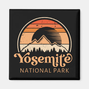 Aimant Yosemite National Park California Retro Vintage