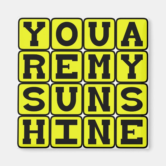 Aimant You Are My Sunshine, Standard Romantique (Devant)