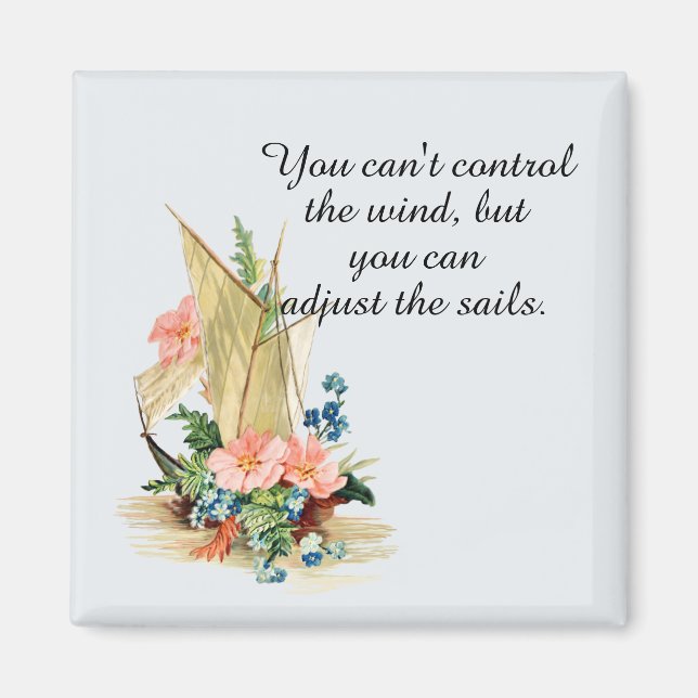 Aimant "You can't control the wind" (Devant)