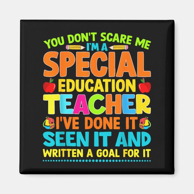 Aimant You Don't E Me I'm A Special Education Teacher Men (Devant)