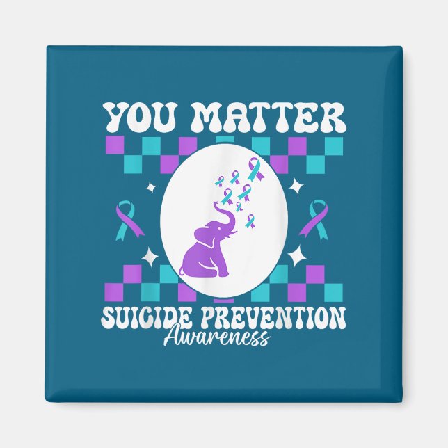 Aimant You Suicide Prevention Awareness Women  (Devant)