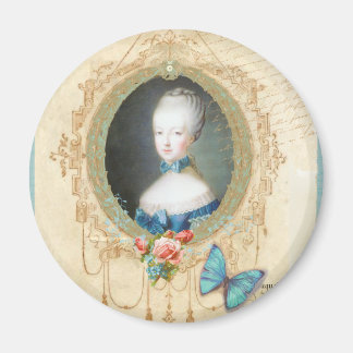 Aimant Young Marie Antoinette Papillon Art Imprimer