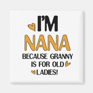 Aimant Young Nana Graphic Nana Clipart Design Grandma Art