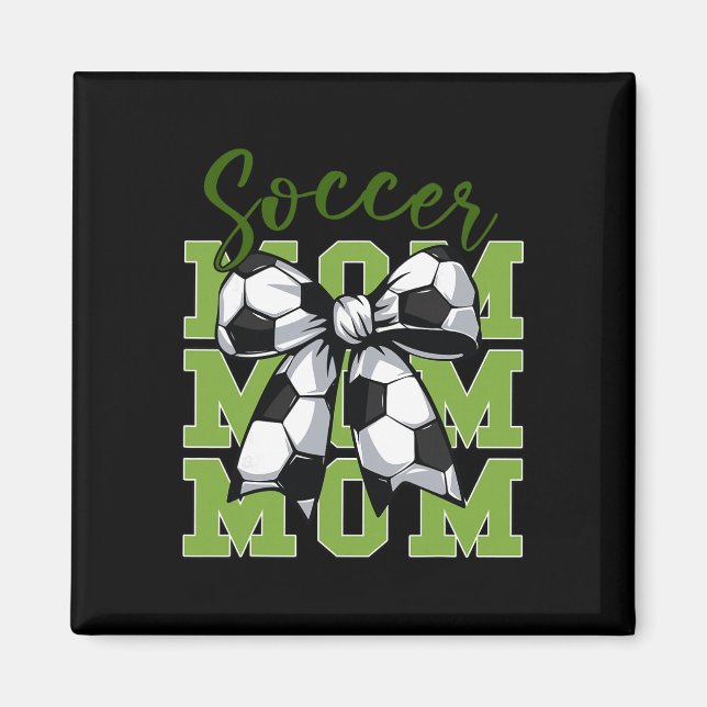Aimant Youth Soccer Mom Coquette Bow Cute Sister Toddler  (Devant)