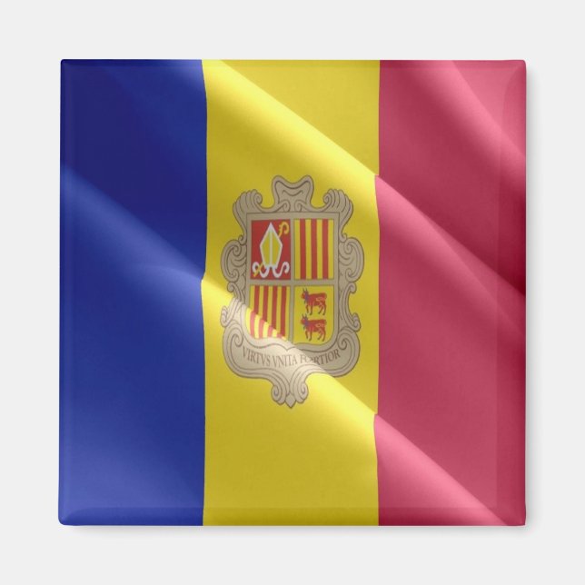 Aimant zAD001 DRAPEAU D'ALLAGE Andorre, Réfrigérateur (Devant)