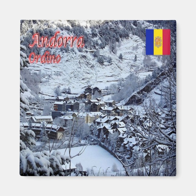 Aimant zAD007 - ORDINO Andorre - Frigo (Devant)