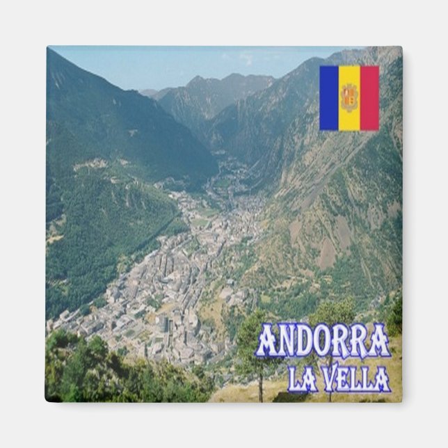 Aimant zAD009, LA VELLA Andorre, Frigo (Devant)