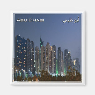 Aimant zAE054 ABU DHABI skyline, Émirats arabes unis,