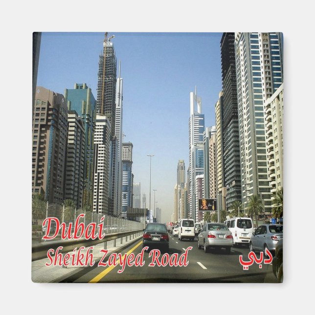 Aimant zAE067 DUBAI Sheikh Zayed Road, Frigo (Devant)
