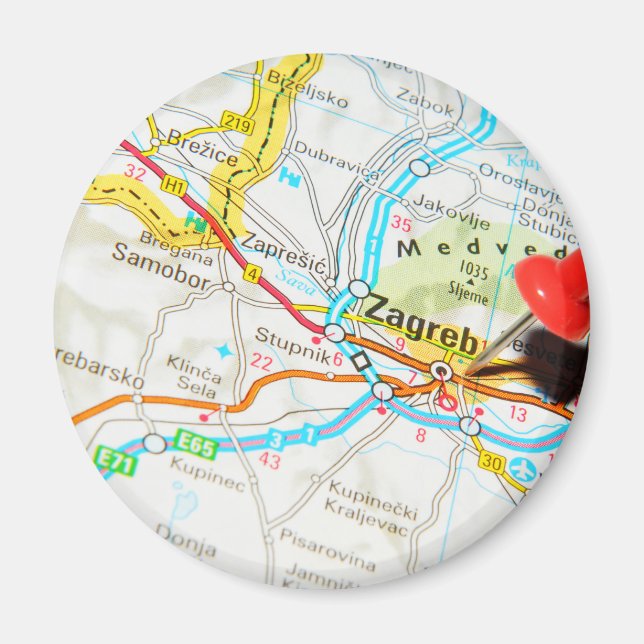 Aimant Zagreb, Croatie (Devant)