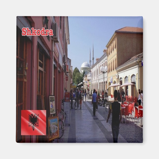 Aimant zAL006 SHKODËR centre Albanie, réfrigérateur (Devant)