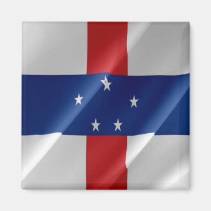 Aimant zAN002 PAYS-BAS ANTILLES, Drapeau, Réfrigérateur