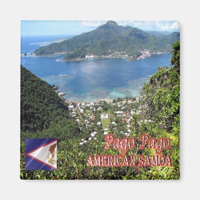 Aimant zAS005 PAGO PAGO, American Samoa, Oceania, Fridge (Devant)