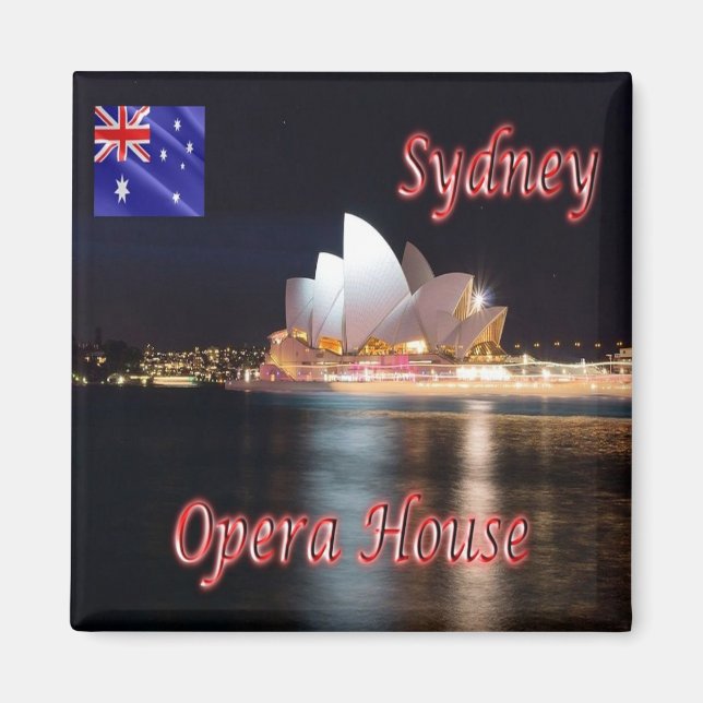 Aimant zAU019 SYDNEY, OPÉRA HOUSE, Australie, Fridge (Devant)