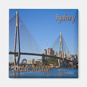 Aimant zAU027 SYDNEY, Australie, pont ANZAC, réfrigérateu