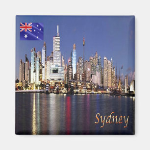 Aimant zAU031 SYDNEY, Skyline, Australie, Océanie, Fridge
