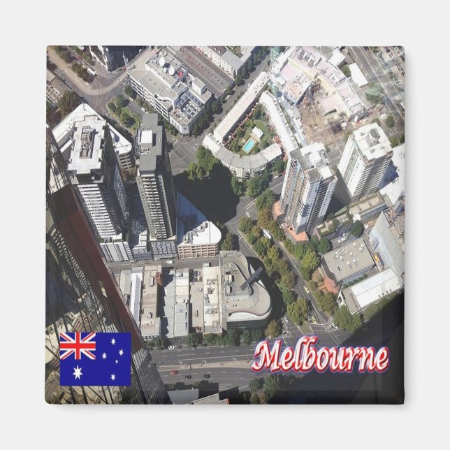Aimant zAU040 MELBOURNE, Australie, Océanie, Frigo (Devant)