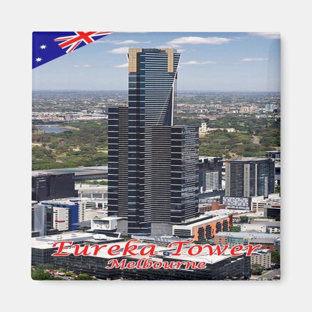Aimant zAU055 MELBOURNE, EUREKA TOWER, Australie, Frigo (Devant)